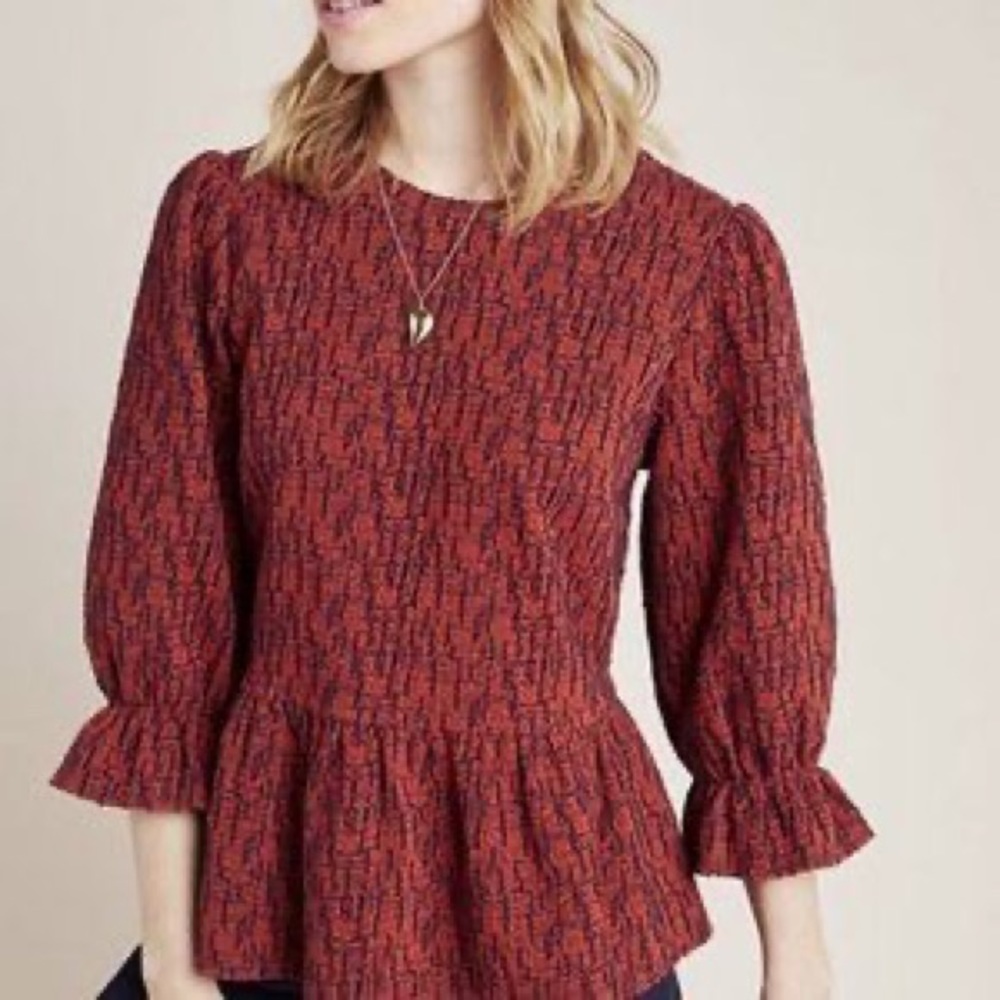 Anthropologie RO & DE Perette Peplum Top